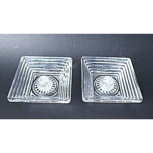 Vintage Manhattan Depression Pair of Candle Holders Candlestick 1930's
